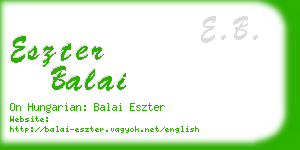 eszter balai business card